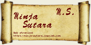 Minja Sutara vizit kartica